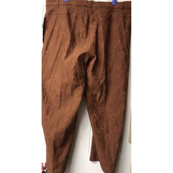 $99 Retail! NWT ATTITUDE AS1032X Business Casual Stretch Pants 20W Fashion Henna - Picture 2 of 9
